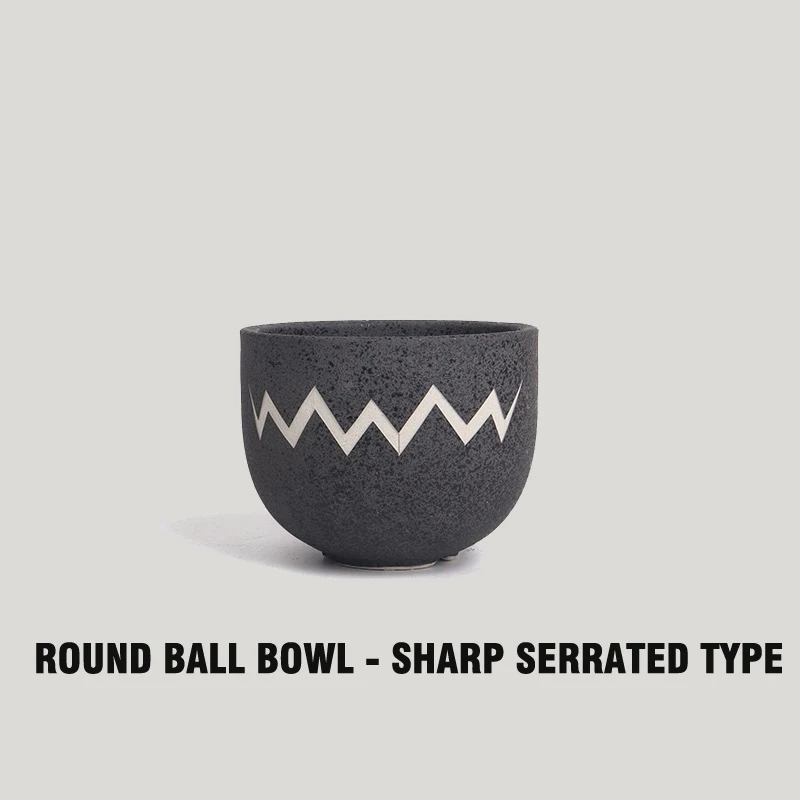 Round ball trendy root plant flower pot cactus pocket elephant foot sumac Ebisu smile big black ivory palace planter bowl