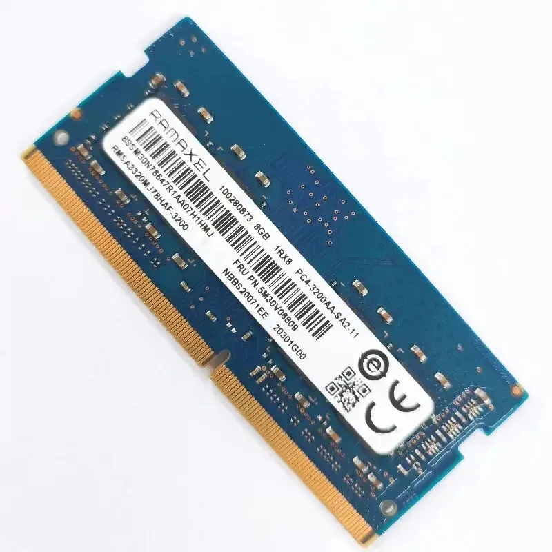 YD 1pcs RAMAXEL RAMS DDR4 8GB 3200MHz Laptop memory ddr4 8gb 1RX8 PC4-3200AA-SA2-11 Notebook memoria SODIMM 1.2V 260PIN