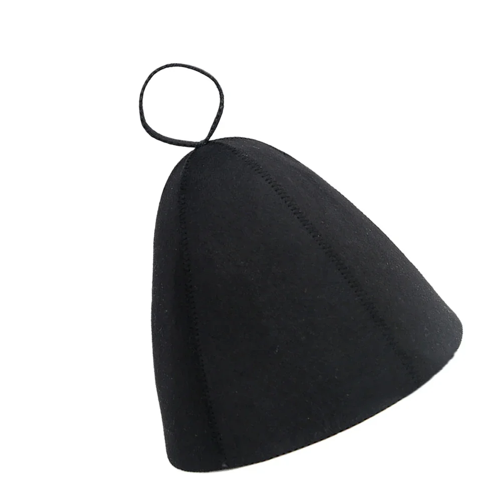 Gorro de ducha de fieltro de lana grueso, gorro de Sauna, protección para la cabeza del cabello, gorro de Sauna para Spa anticalor, accesorios de baño para Sauna de secado rápido