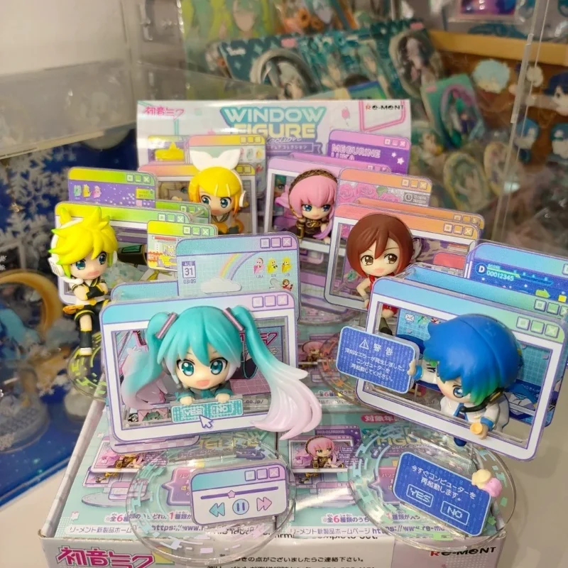 Anime Hatsune Miku Blind Box Window Figure Series Kaito Meiko Mini Figures Boxed Egg Trendy Toy Tabletop Decorations Model Gifts