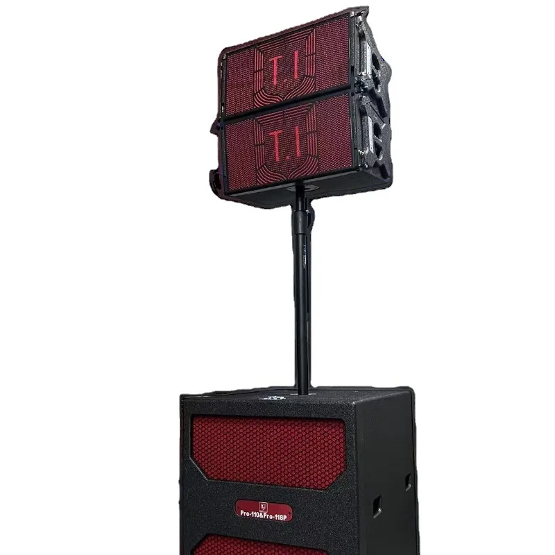 Pro 110 Active Line Array Professional Sound for Indoor Outdoor Wood Cabinet