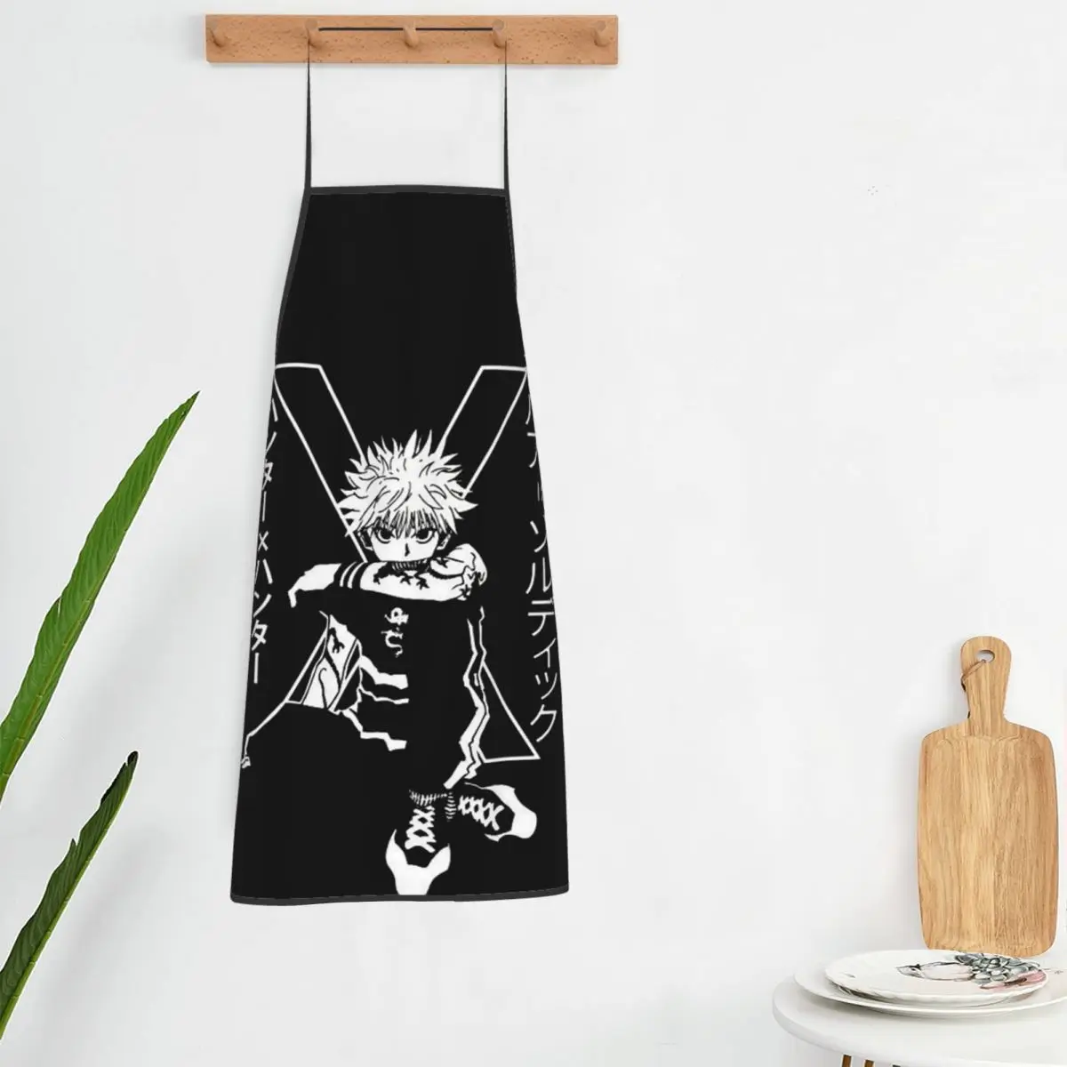 كيلوا زولديك أنيمي HXH هنتر X هنتر المئزر الشيف الطبخ المطبخ Tablier مريلة مقاومة للماء تنظيف المطبخ بينافور #4