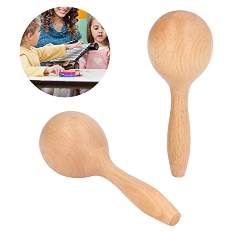 Orff Percussion Instrument Sand Hammer, Small Beech Wood Sand Hammer For Kindergarten Children's Music