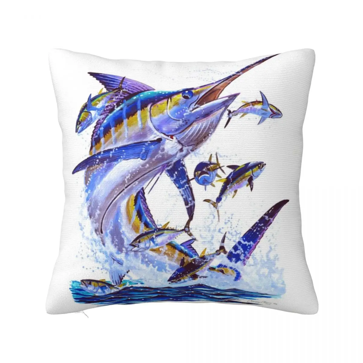 blue marlin and tunas Throw Pillow Christmas Pillows Sofas Covers