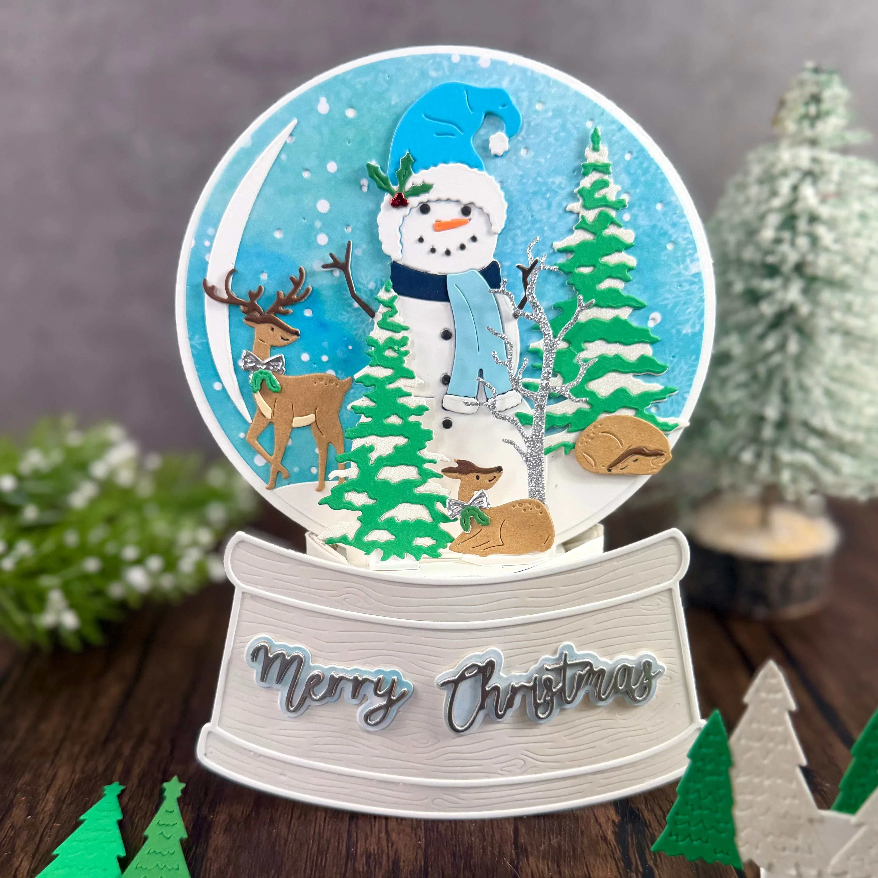 Large Circular Snow Globe 2026 Cutting Dies Scrapbook Diary Decoration Stencil Embossing Template DIY Greeting Card Handmade - view 5
