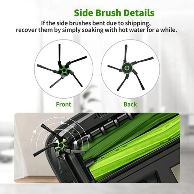 ل اي روبوت رومبا S9 9150 / S9 + Plus 9550 جهاز آلي لتنظيف الأتربة اكسسوارات فلتر Hepa الجانب الرئيسي فرشاة كيس لجميع الغبار