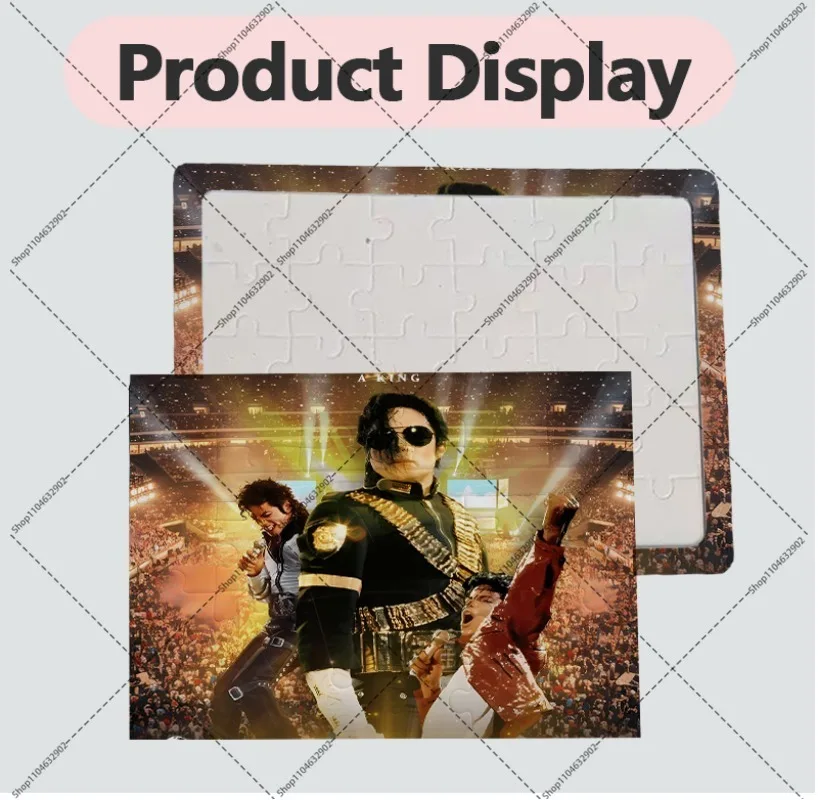 Michael Jackson Themed Paper 30PCS Jigsaw Puzzles The King of Pop MJ Pattern Puzzle Educational Learning Toys Unisex Gifts New view 3