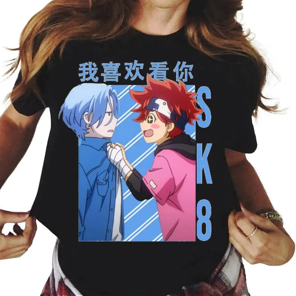 Hot anime sk8 das unendlich T-Shirt Männer Frauen kawaii Cartoon Skateboard Grafik druck Kurzarm plus Größe Unisex T-Shirt