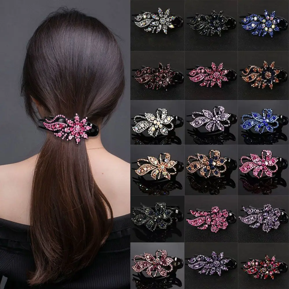 1pcs Fashion Headwear Duckbill Hair Duckbill Clip Hair Claws Hairgrip Women Hair Clips Rhinestone Hairpin