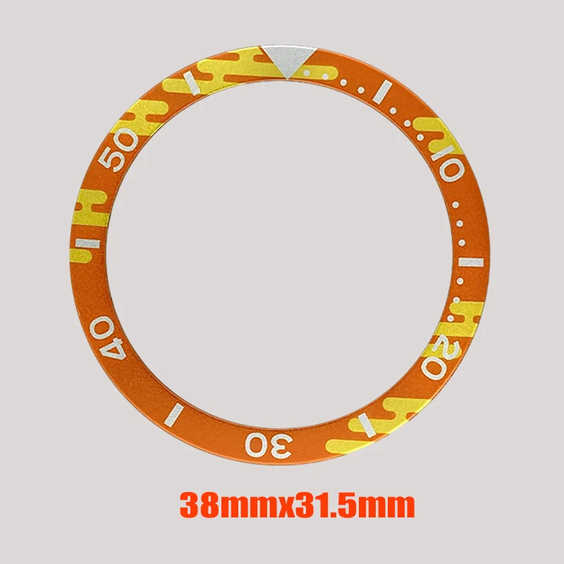 38mmx31.5mm Flat Aluminium Watch Bezel Insert Fits SKX007 SKX009 SRPD Watch Case NH36 NH35 Movement Men Watch Ring Parts - Image 6