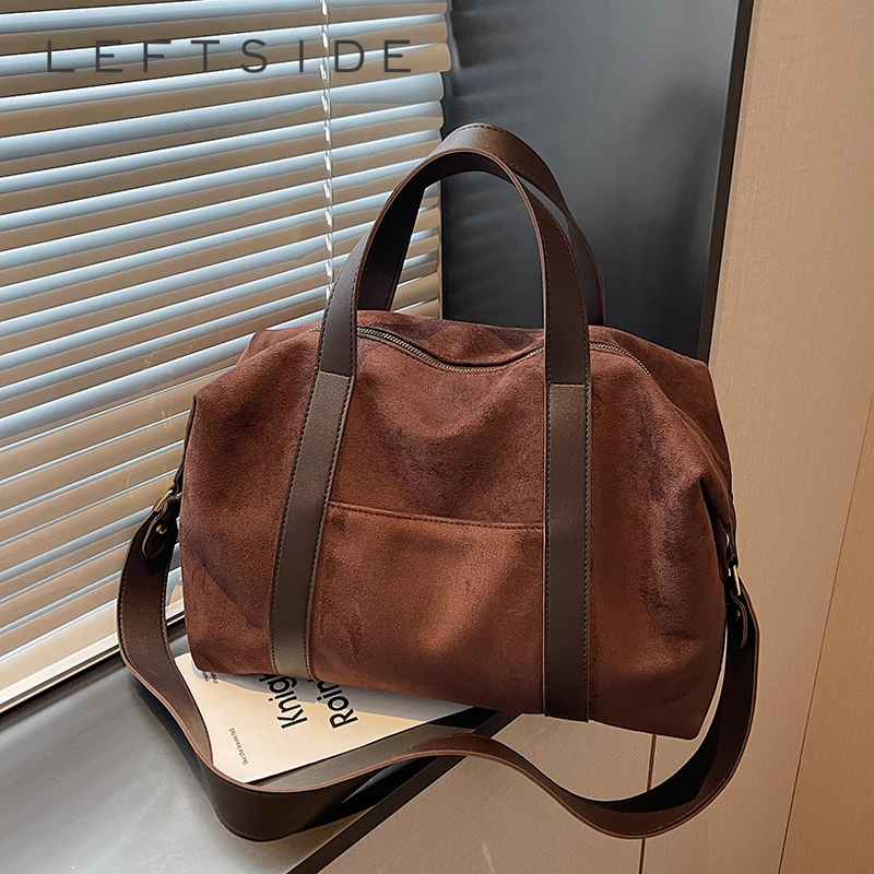 

Левая сторона, женская сумка через плечо из искусственной кожи большой емкости, зима 2025, ретро-подушка, сумки через плечо, роскошные дизайнерские трендовые сумки