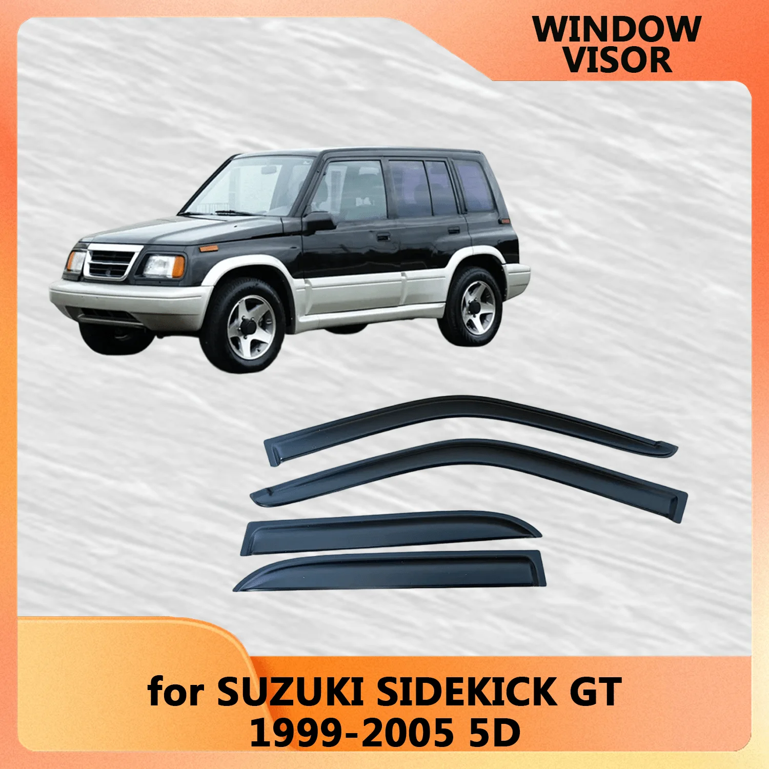 

Оконный козырек для SUZUKI SIDEKICK 1999-2005 5-ДВЕРНЫЕ ветровые дефлекторы дождевики дверной козырек вентиляционные шторы Ventvisor