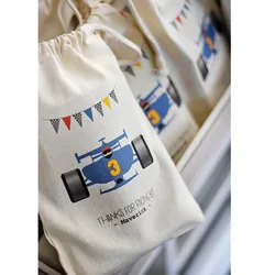 RACECAR - Personalized Favor Bags - Set of 20 - Birthday - racing - nascar - cars - boy or girl RACE car - party favor bags