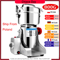 Parts Free Big Capacity 800G 3000W Herb Grinder Coffee Machine Grain Spices Mill Medicine Wheat Mixer Dry Food Grinder