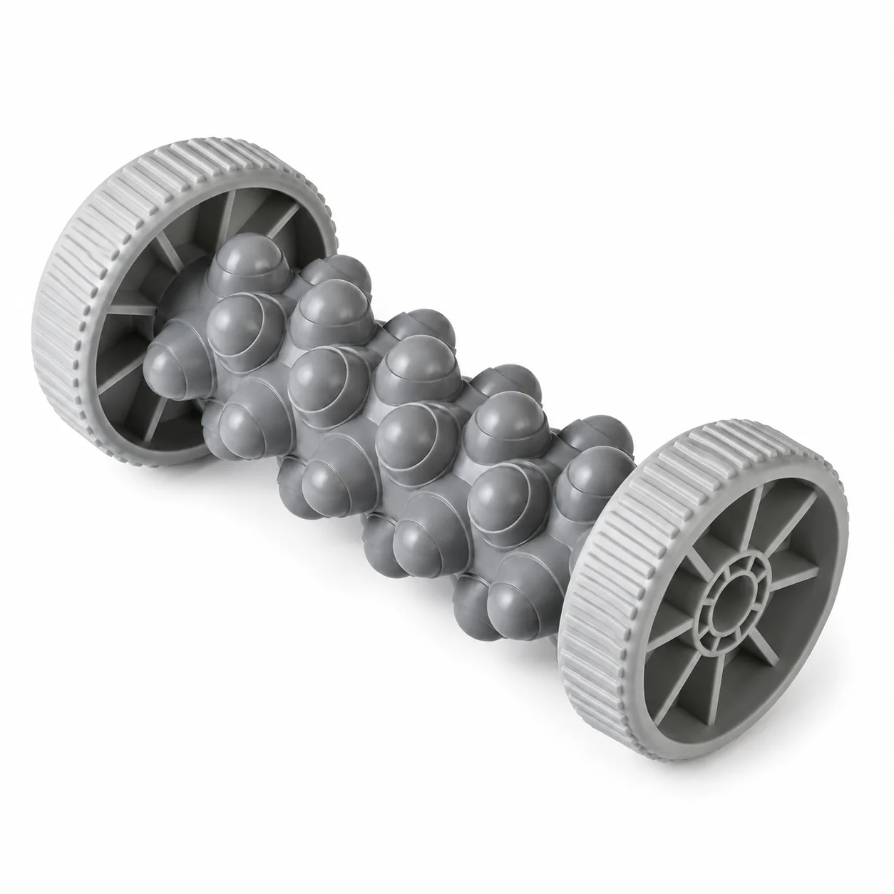 Rodillo de Masaje para Pies con Nodos Elevados, Rodillo Compacto de Reflexología Podal de PP de 17.5 cm para Uso en Casa, Oficina o Escritorio, Gris