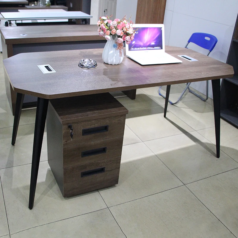 

Contemporary Simple Modern Steel Computer Desk Chair Combination for Home or Office Long Conference Employee Writing Desk