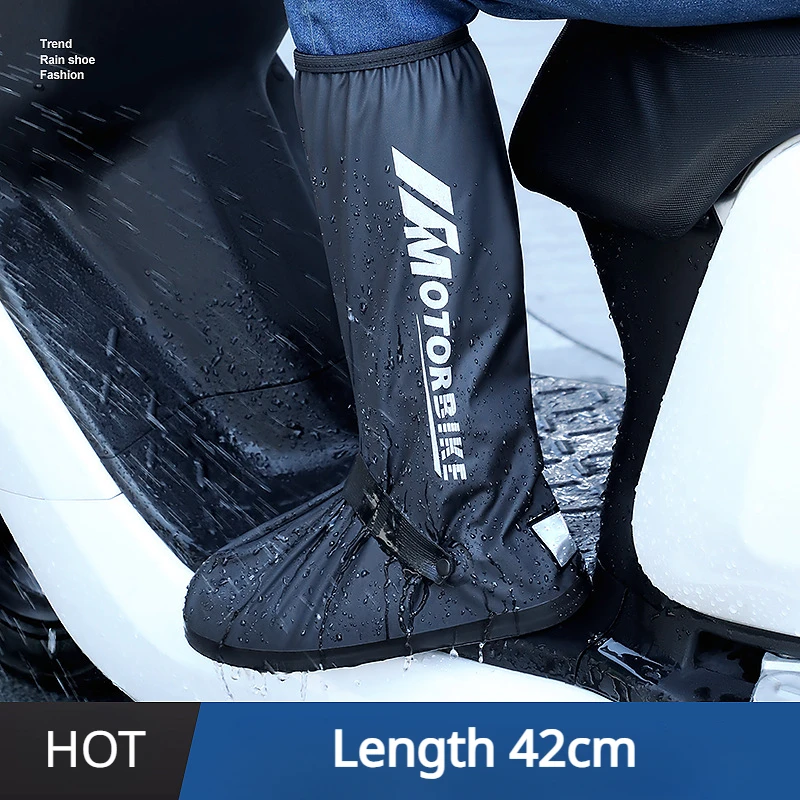 Summers travel Motorcycle Rain Shoe Covers Are Waterproof and Non-slip/Thickened Wear-resistant High Tube under the Rain Boots