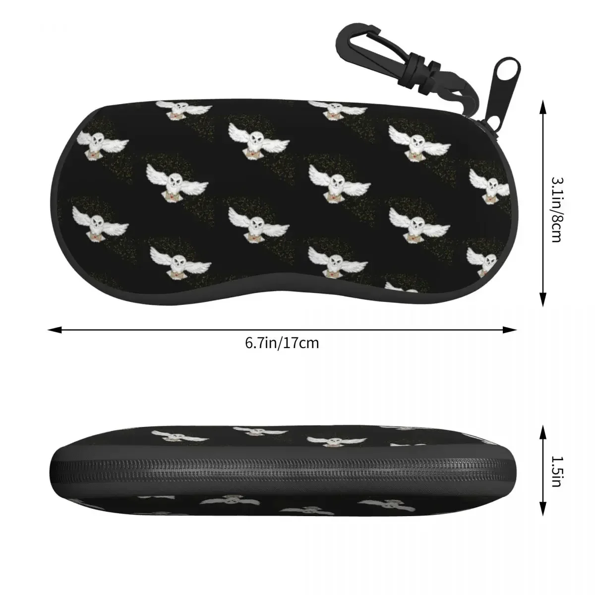 Owl Flight Tote Bag Shell Eyeglasses Case Women Men Cute Witch Magic Glasses Case Sunglasses Box Pouch