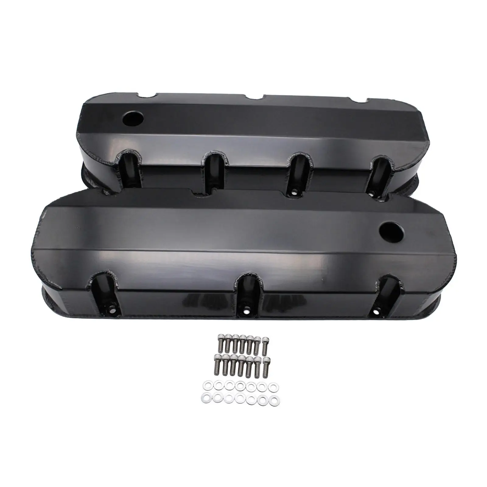 Black Fabricated Tall Valve Covers Bonnet for Chevy Bbc 396 427 454