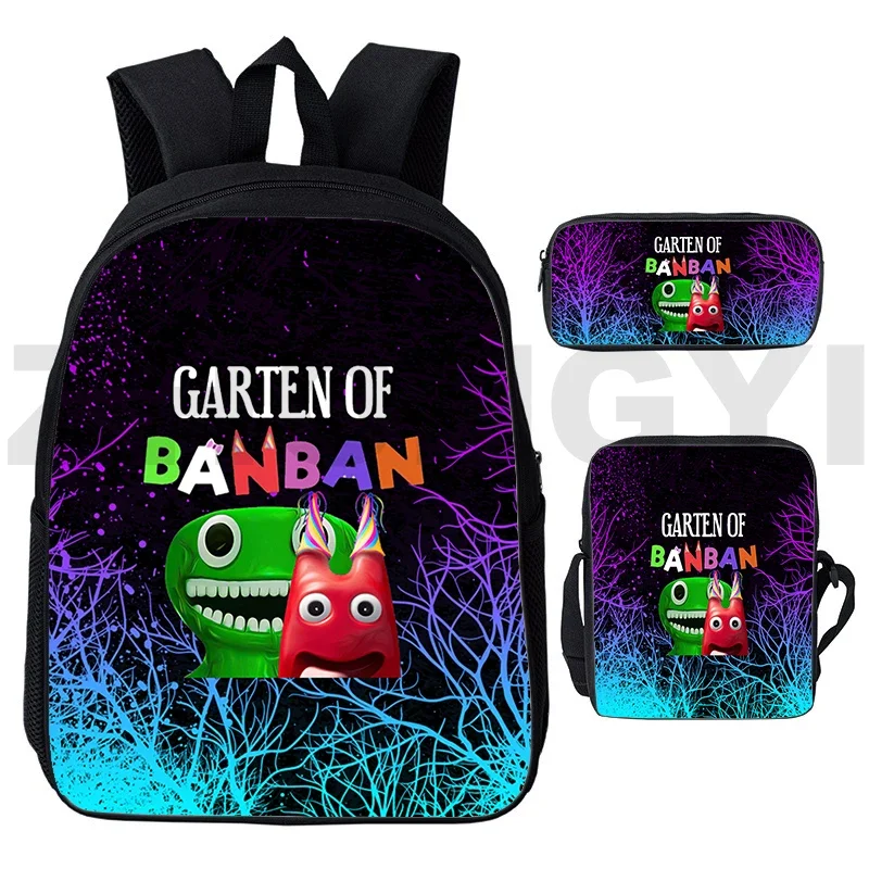 Hot 3D Garten of BanBan 2 Anime Backpacks Preppy School Backpack for College Students 3 Pcs/Set Travel Shoulder Bag Pencil Case