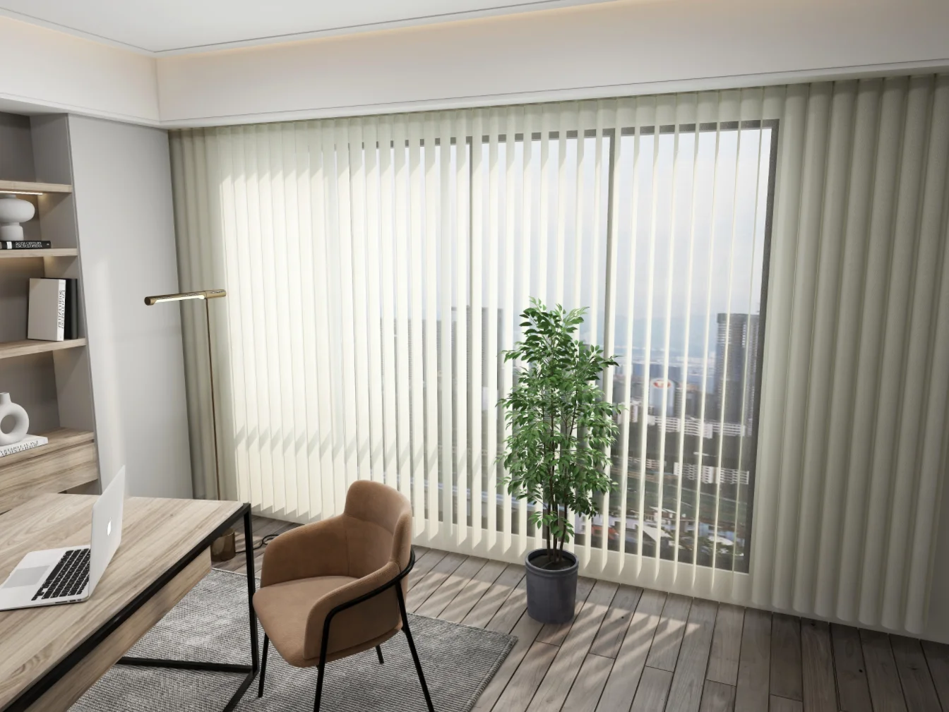 Motorized Remote Control Slats Sliding Curtain Pvc Electric Zebra Smart Vertical Sheer Blinds