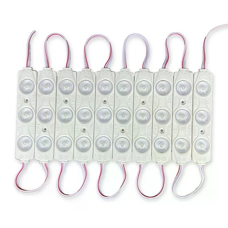 20pcs DC12V SMD 3 LED Module Injection Waterproof IP67 Decorative 2835 Hard Strip Bar Light Lamp White Red Green Blue