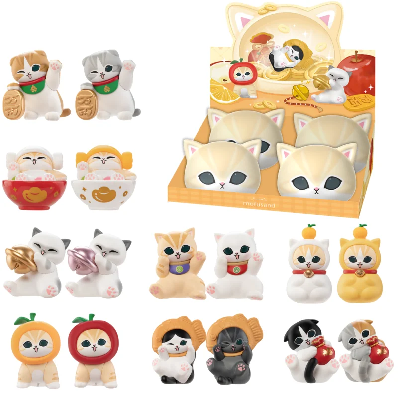

Original Genuine Product Mofusand Lucky Cat Blind Box Cute Mini Figures Model Figurine Desktop Ornaments Toy Christmas Gift