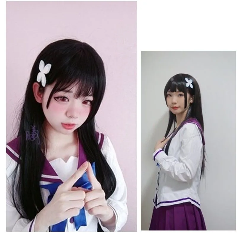 أزياء أنيمي Undying Love Sanka Rea Sankarea التأثيرية شعر مستعار ياباني JK زي أرجواني تنورة امرأة فتاة جميلة بدلة بحار الحرم الجامعي