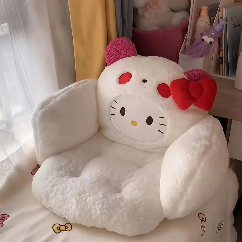 Miniso Hello Kitty Cut Seat Cushion Office Sitting Mat Classroom Dormitory Seat Cushion Leaning Cushion Lazy Seat Cushion