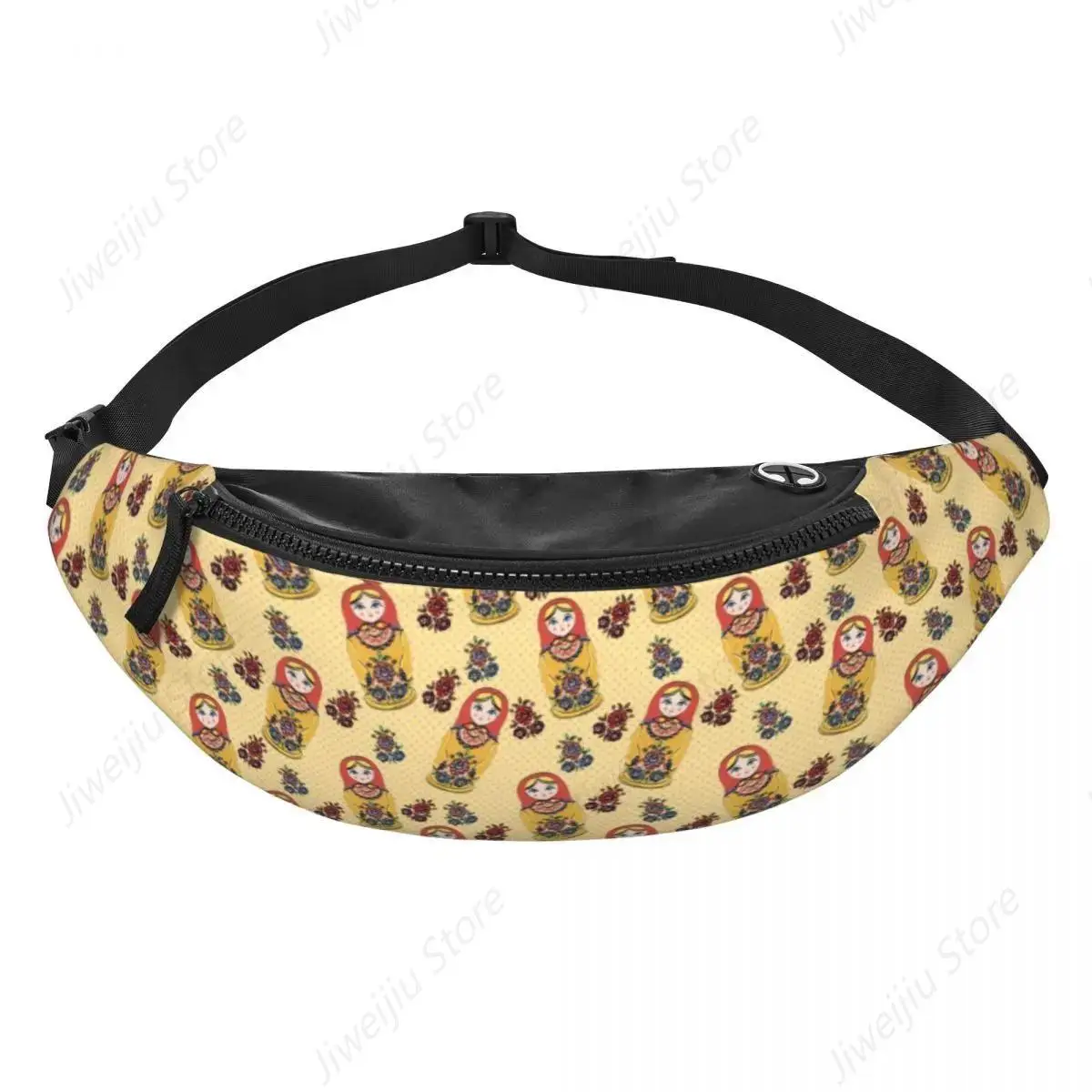 Russian Nesting Dolls Fanny Pack Men Women Matryoshka Babushka Folk Art Crossbody Waist Bag for Camping Biking Phone Money Pouch