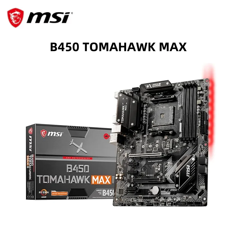 

New B450 TOMAHAWK MAX Gaming Motherboard 64GB Socket AM4 DDR4 ATX Mainboard DVI HDMI M.2 100% Tested Fully Work