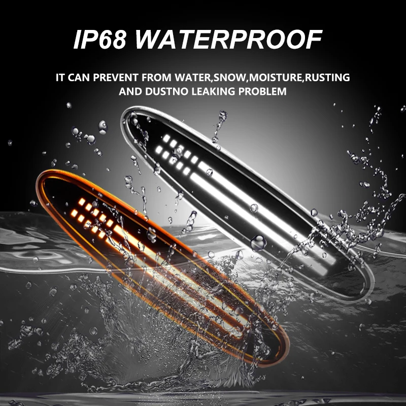 مجموعة مصابيح العلامات الجانبية للحاجز الأمامي LED بالكامل من iJDM لسيارة مازدا 2003-2008 6، استبدل علامات جانبية كهرمان OEM