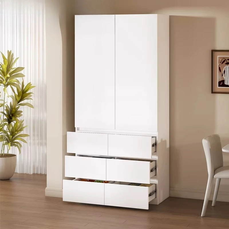 

Solid wood dining side cabinet, tea locker, integrated kitchen against the wall, embedded storage, refrigerator cabinet, snack