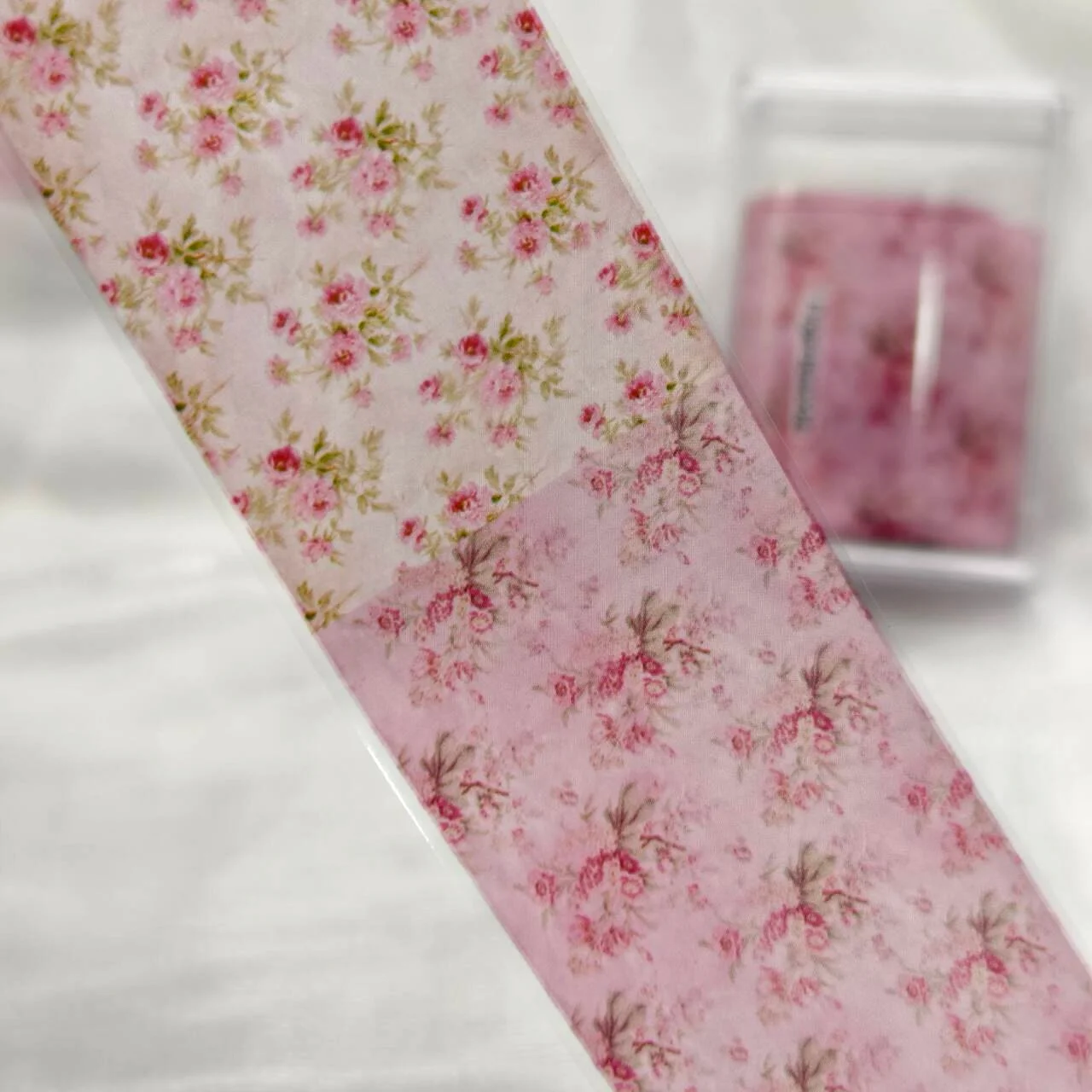 1Pc 100cm Flower Nail Foils for Transfer Paper Floral Stickers Colorful Nails Wraps Tulip Purple Nail Art Decorations