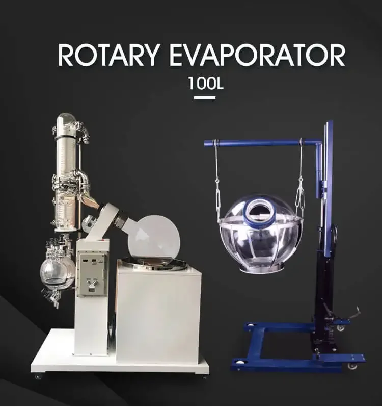 Hotsale Rotary Evaporator Distillation 100L with Vacuum Pump Chiller High efficiency Toption RE-52100A