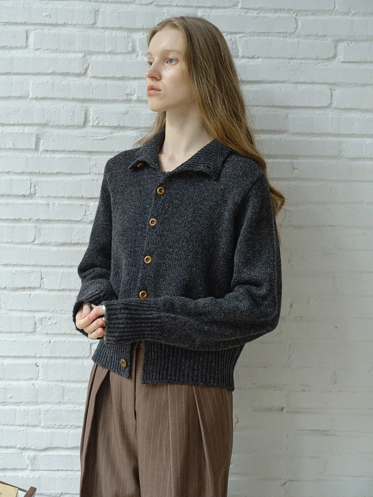 Faionable Long Sve Camere Maglieria da donna Allentata Casual Confortevole Morbido maglione invernale Design con bottoni Sle coreano