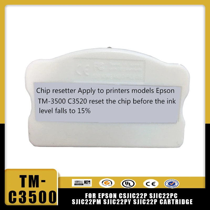 vilaxh TM-C3500 C3520 Chip Resetter For Epson CSJIC22P SJIC22PC SJIC22PM SJIC22PY SJIC22P Cartridge Resetter TM3500