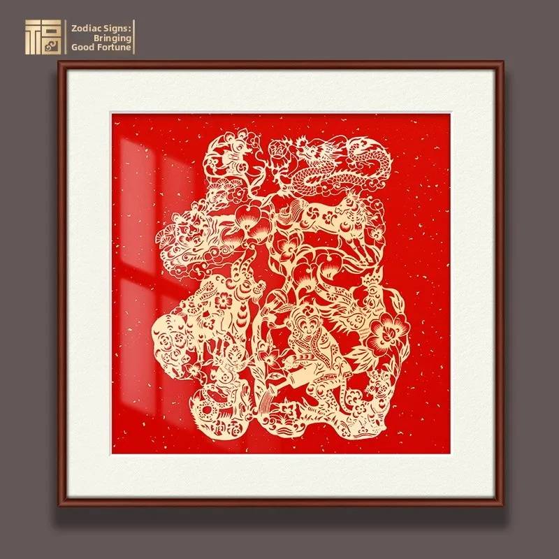 

Новая вышивка крестиком ручной работы для гостиной: элитная, простая вышивка с символами двенадцати знаков зодиака на белой ткани