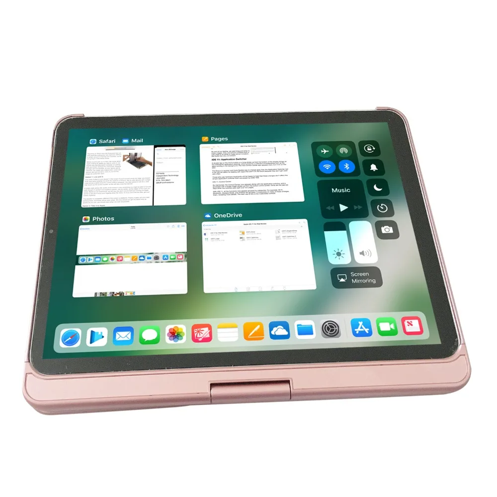 2018 iPad Pro 12.9 인치 3 세대 케이스 키보드, 블루투스 키보드 케이스 커버, 레인보우 백라이트 키 360 회전 가능 180 flpi