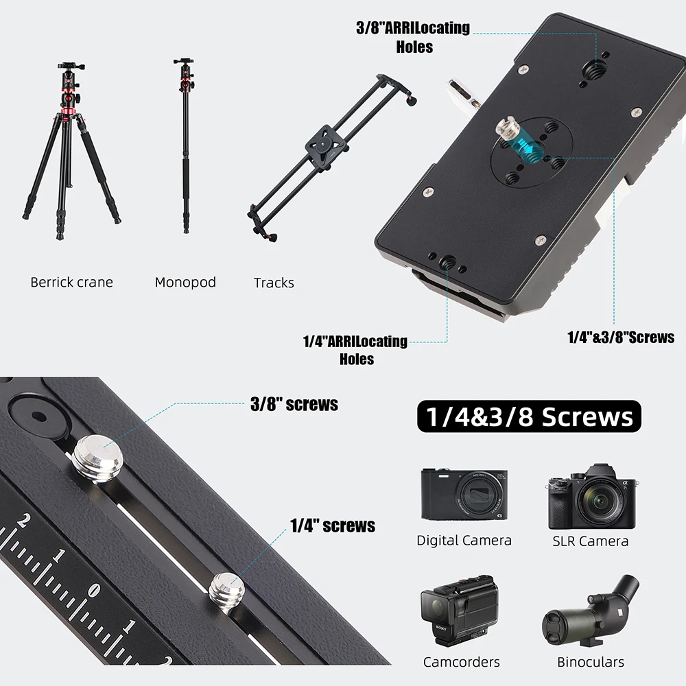 FOTGA Tilt Dovetail Groove Skateboard Bottom Plate Tripod Slide For Manfrotto For DJI RS3 RS3pro RS2 RS2C Stabilizer Accessories