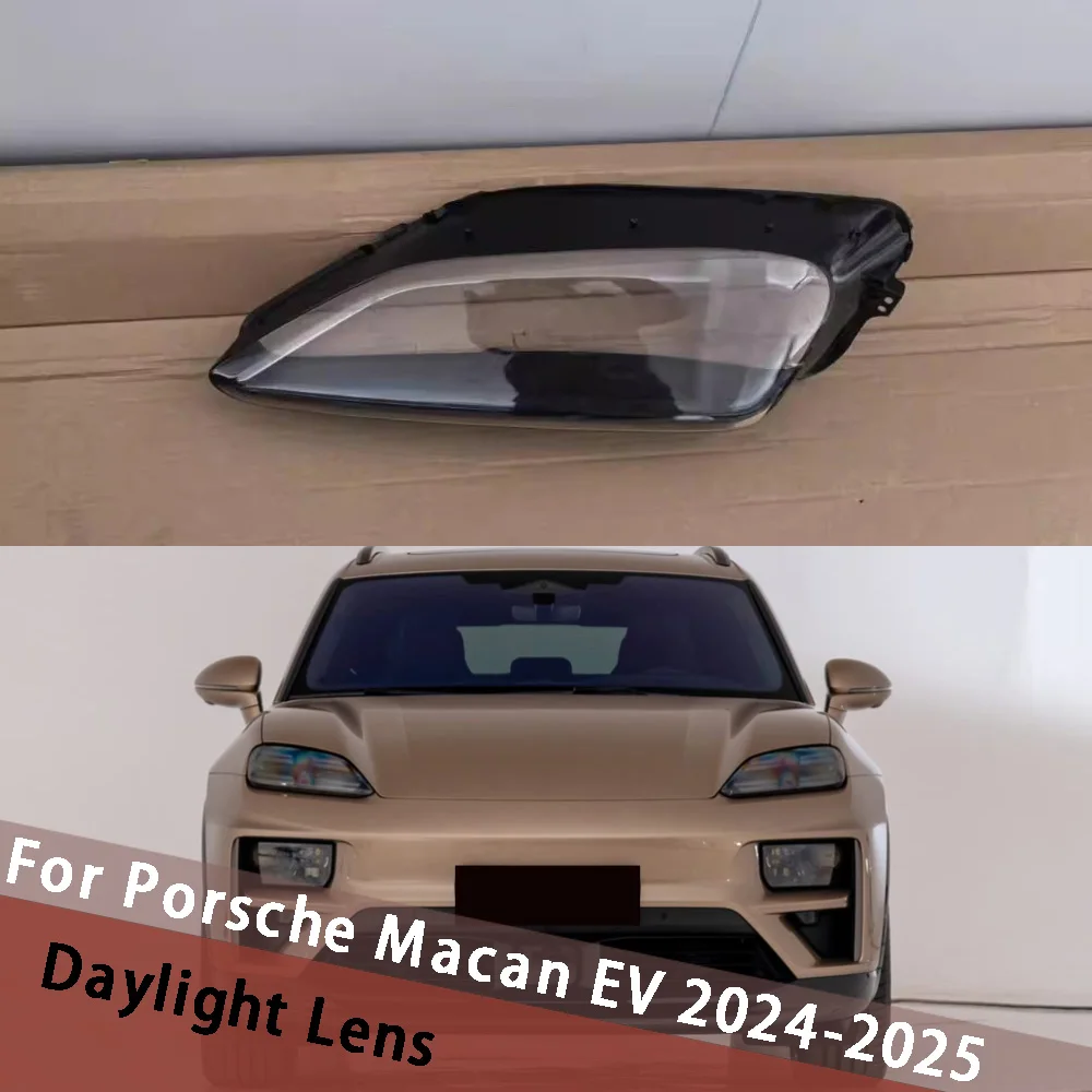 

For Porsche Macan EV 2024 2025 Daylight Cover Transparent Lampshade Lamp Case Daylamp Shell Plexiglass Replace Original Lens