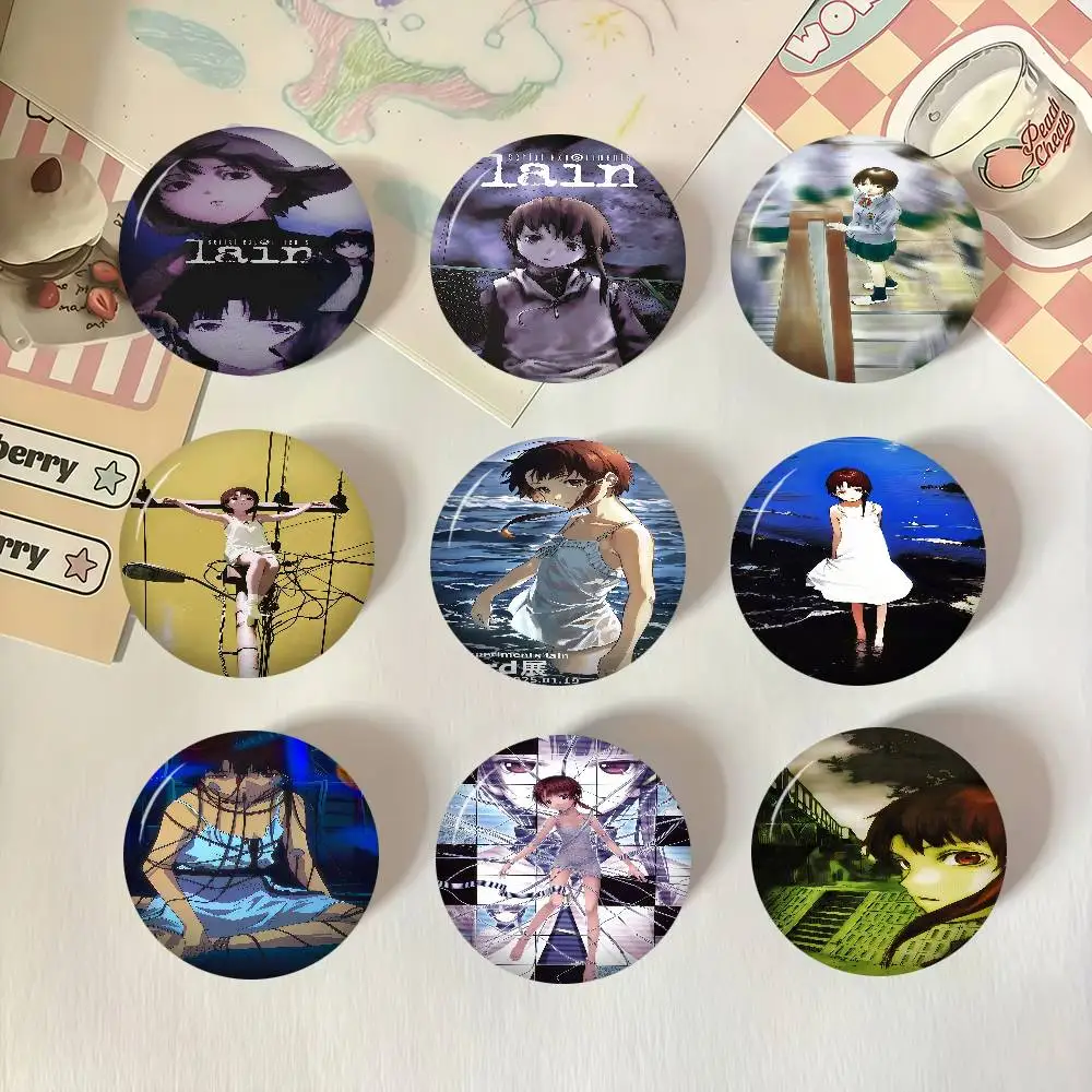 

Anime S-Serial Experiments L-lain Anime Creative Tinplate Soft Button Pins Icon Brooch Lapel Backpack Badge Accessories Pin