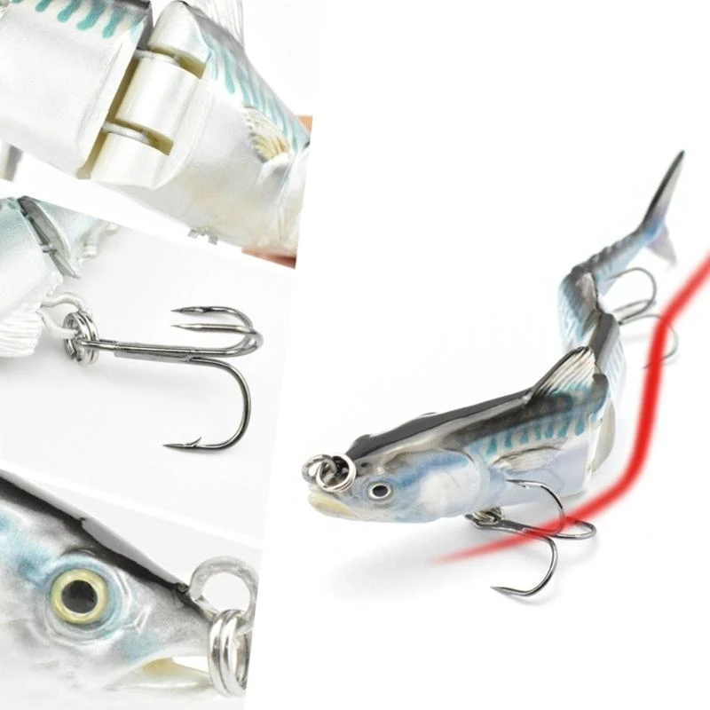 4-х секционные приманки для тунца Многосоставные приманки для плавания с крючком Имитация плавательных приманок