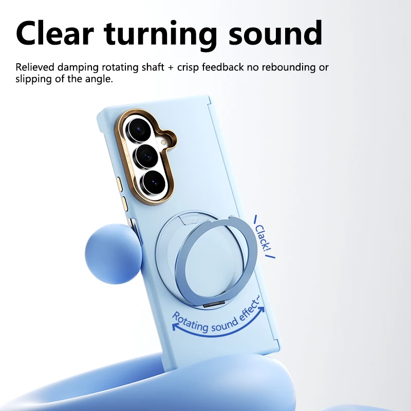 360 Rotating Magnetic Stand Skin Feel Case For Samsung Galaxy Z Fold 8 For Magsafe Shockproof Hinge Protection Slim Fit Cover