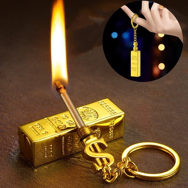 Retro Kerosene Lighters with Key Chain Multi-function Portable Waterproof Cigarette Smoking Accessories Gadgets for Men