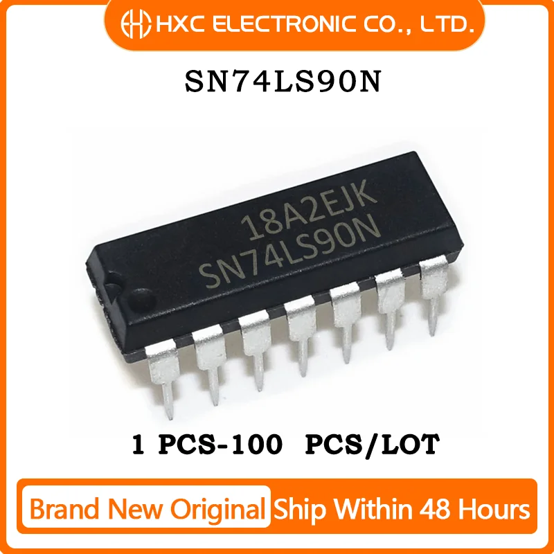 10PCS/100PCS SN74LS90N 74LS90 IC DECADE COUNTER 4-BIT 14DIP 100% New Original Chips