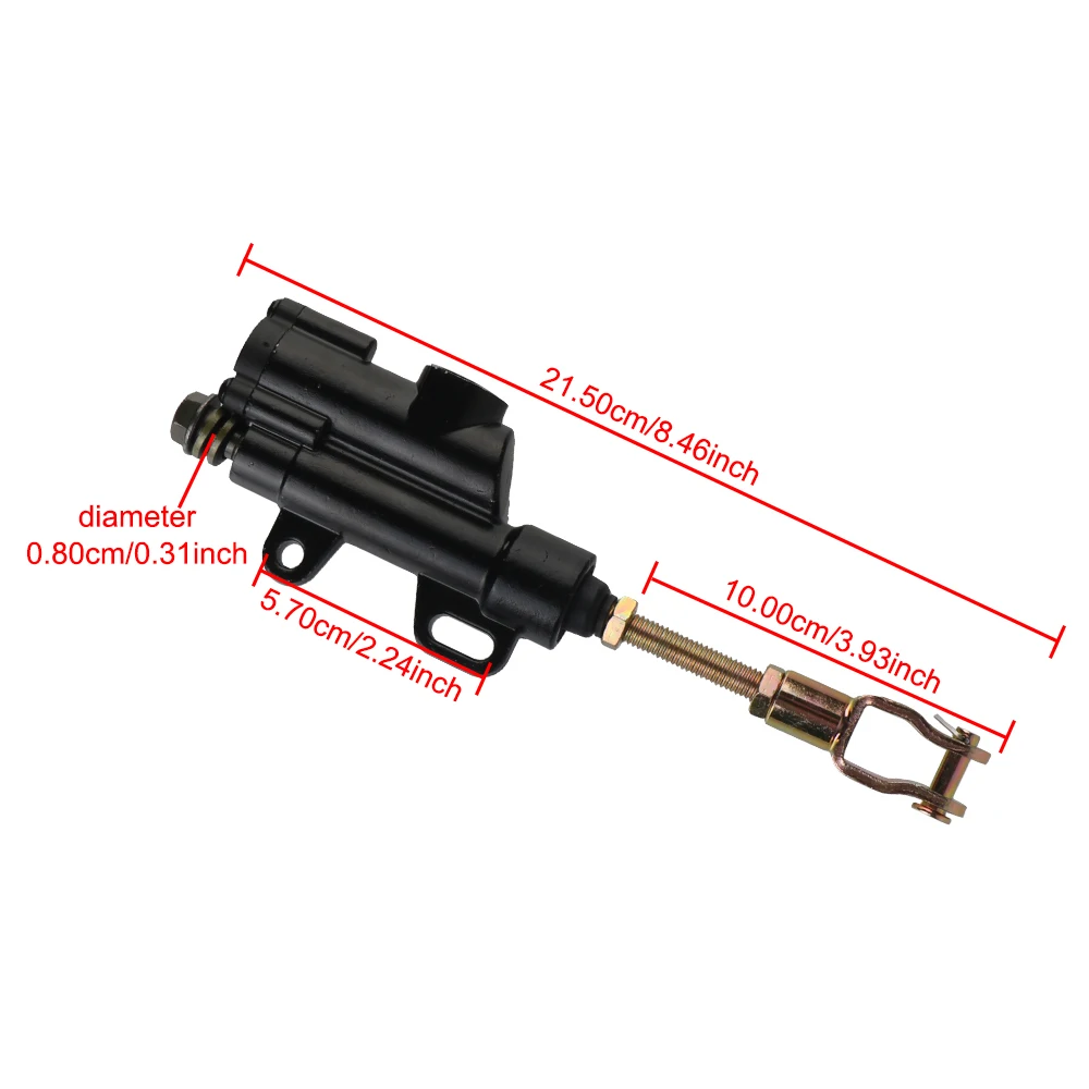 Motorcycle Rear Brake Pump Foot Hydraulic Brake Master Cylinder Pump Pit Pro Trail Dirt Quad Bike ATV Dune Buggy Universal