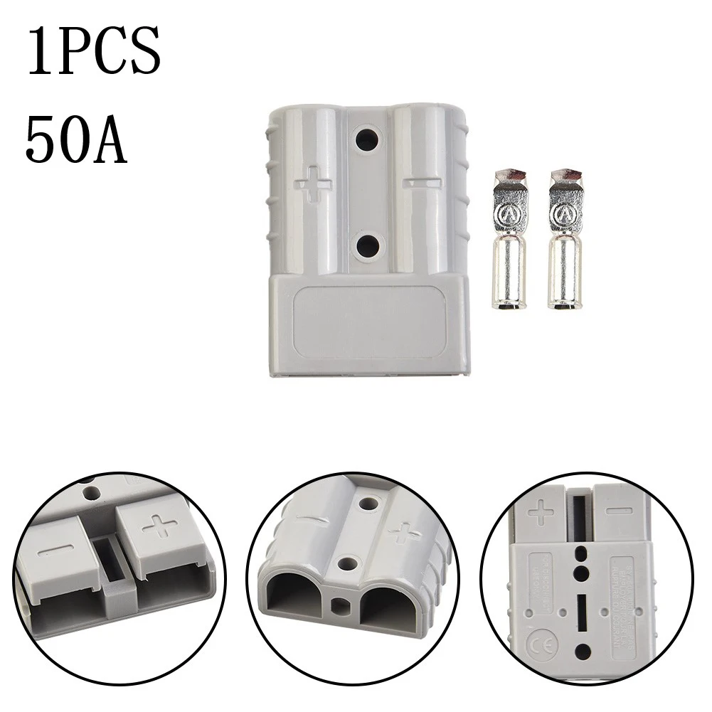 1PCS UL94 V0 For 50 120A 600V PPO Plug Cable Battery Forklift Connector Easy To Connect And Disconnect Good Conductivity