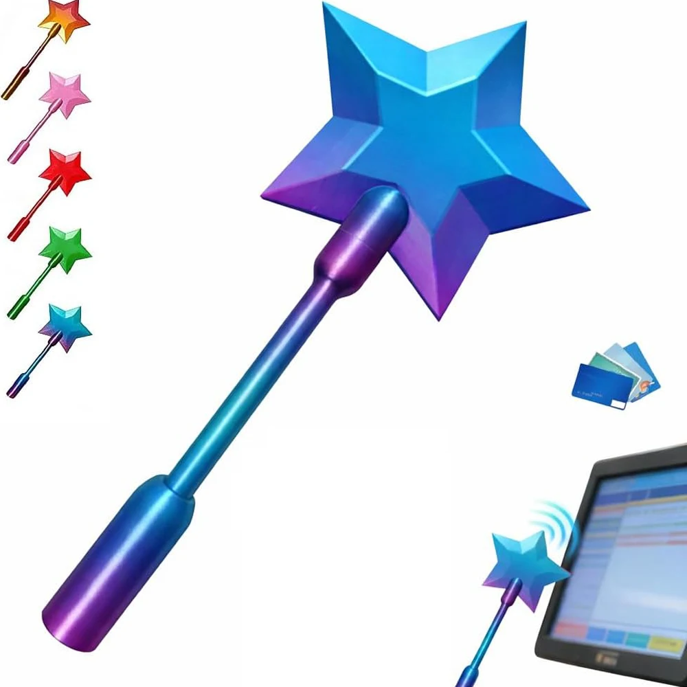 3D Printed credit card wand Magic Card Holder, Star wand Contactless Payment Card Holder, Magic wand credit card holder