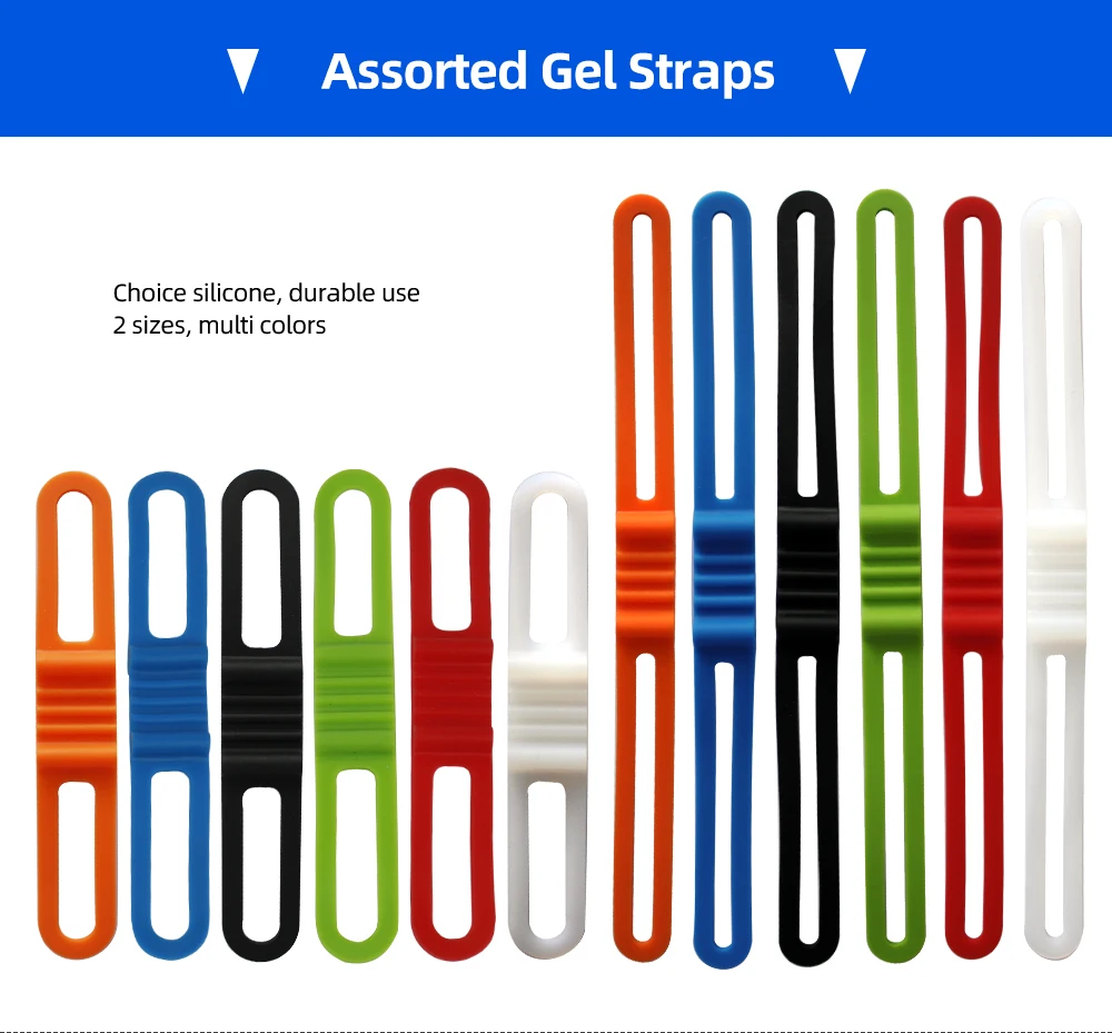 16/30 Stück Silikonarmband, festes Rücklicht, mehrere Größen, hochtemperaturbeständiges Gummiband mit fester Schnalle, Installationslenker – Detail 9